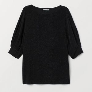 340-H&M Black Sparkle Women's Top‎